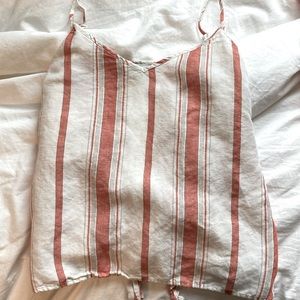 Pink and White Crop Top